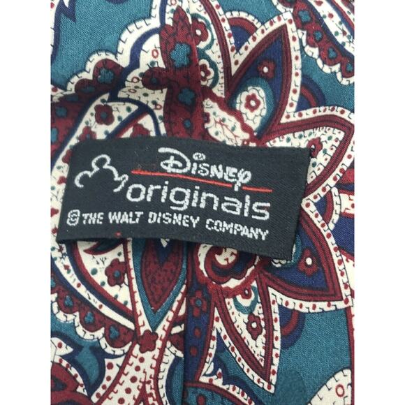 Disney Mickey Mouse Necktie Silk Tie Originals WDC Walt Disney Company Paisley - Picture 7 of 7